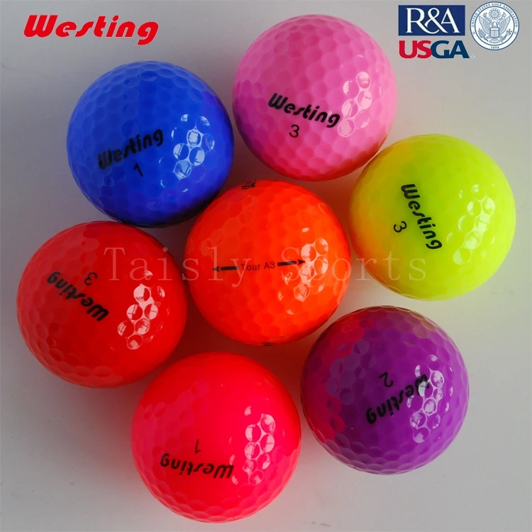 
Colorful kids golf ball super soft 2 piece junior tour balls 