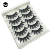 

Large Stock Eyelashes Wispy Black Fiber False Eyelashes Fake Eye Lash 5 Pairs