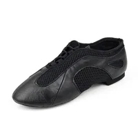

JW Girls Adult Black Mesh Leather Jazz Dance Shoes