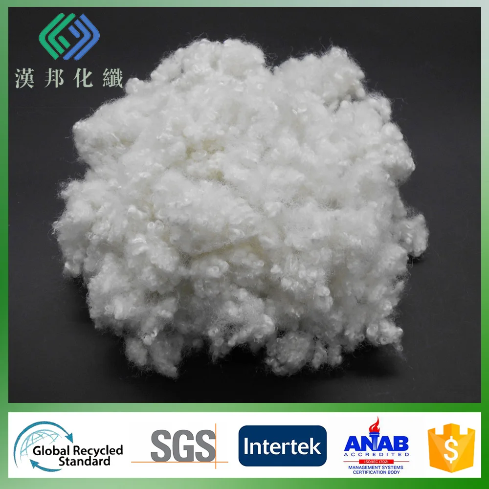 
GRS standard stuffing big bear toys materials 15Dx32mm Hollow conjugated siliconised semi virgin polyester staple fiber 