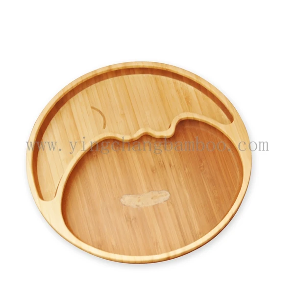 Baby Children Fish-shape Bamboo Wooden Dinner Plate/ Reusable Baby Bamboo Plate