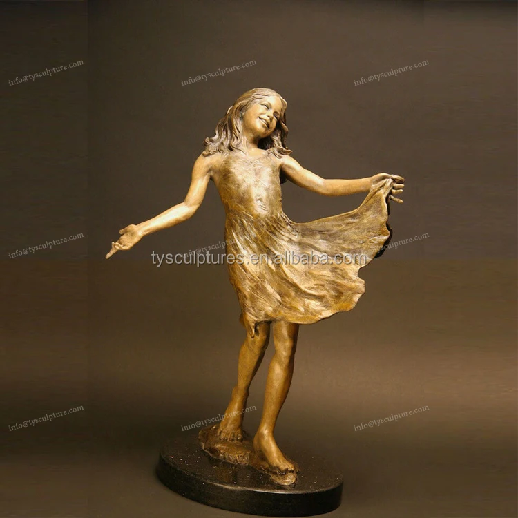 工厂铸造青铜黄铜裸体性感女士雕像裸体跳舞女孩雕像