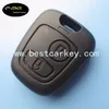 Topbest car key blanks for 2 button remote key cover without logo and blade, FOR 206 key blade place car key shell
