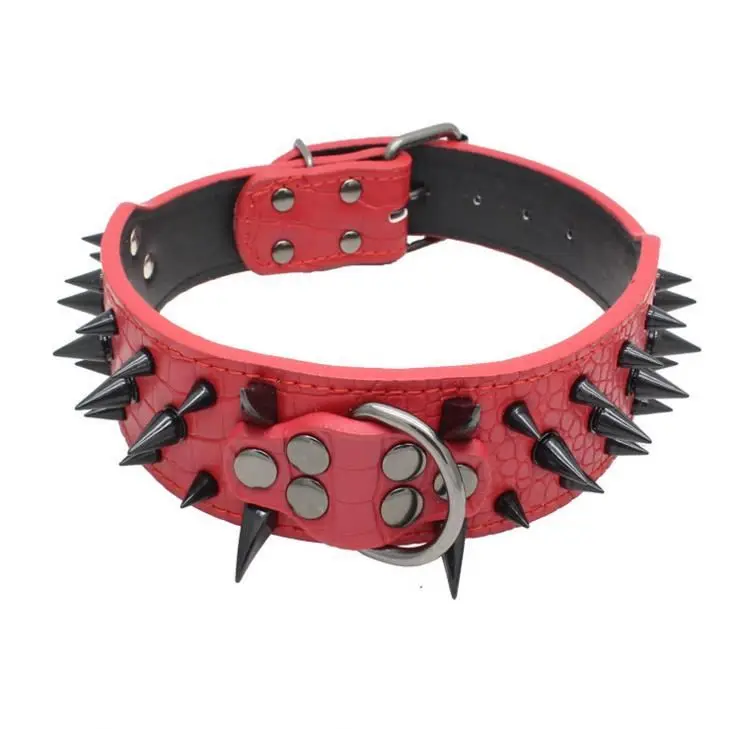 

Most Welcome Spiked Studded PU Leather Dog Pet Collars Rivets Pet Dog Necklace