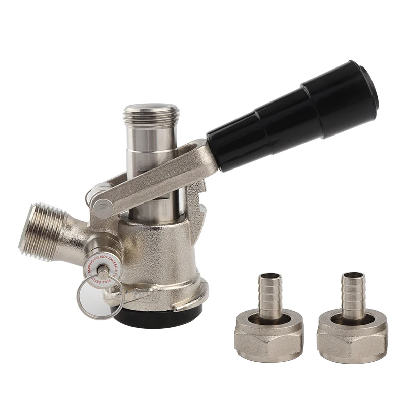 Stainless Steel D Type Keg Coupler With Pressure Relief Valve Draft