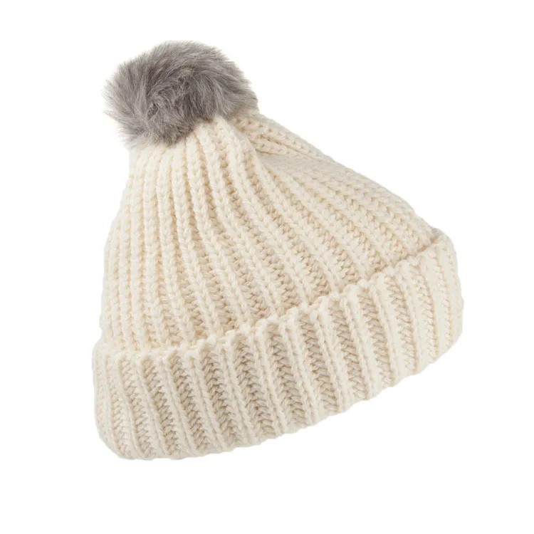 womens wool bobble hat