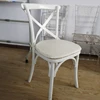 White Plastic Dining Chair Wedding Resin Cross Back x Chair