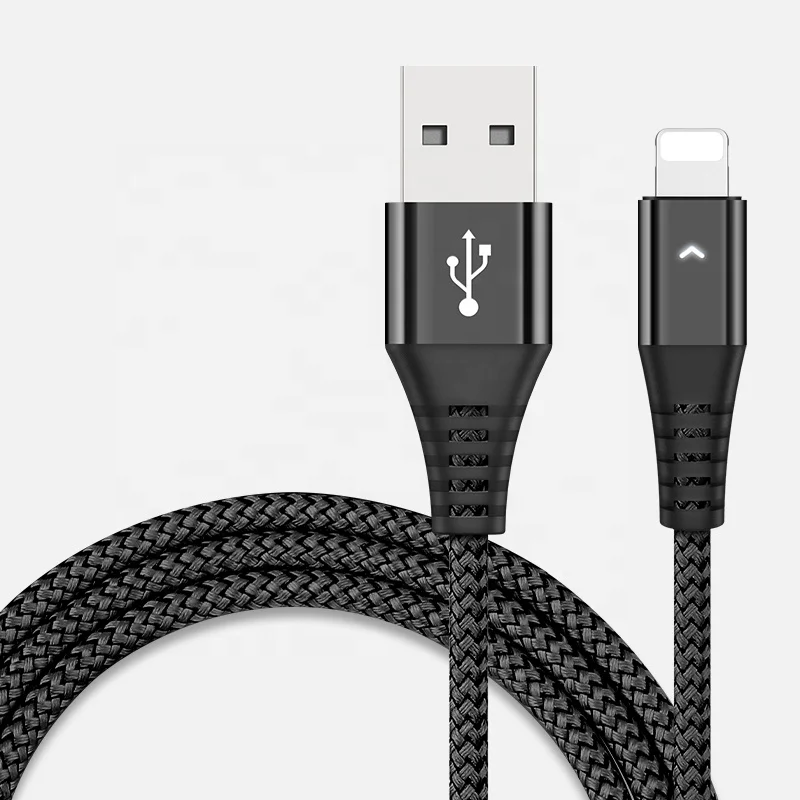 

nylon braided usb fast charging cable for iphone 5 6 7 plus/X/MAX, Red/black/sliver