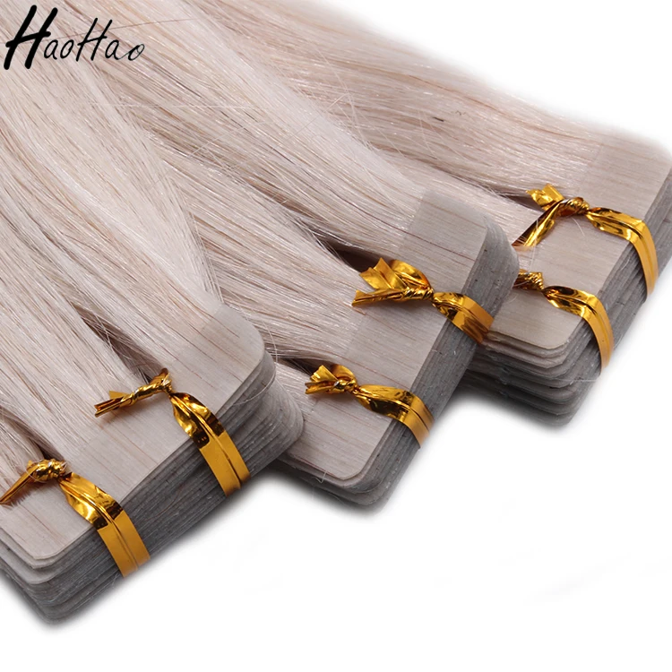 Haohao Hair Product Wholesale Double Drawn Remy Tape In Hair Extensions European Virgin Human