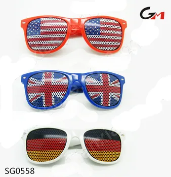 Promotional Football Soccer National Flag Banner Design Glasses