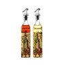 custom design square shape 250ml cooking olive oil and 8oz empty glass Vinegar Bottles Cruets Dispensers for sale