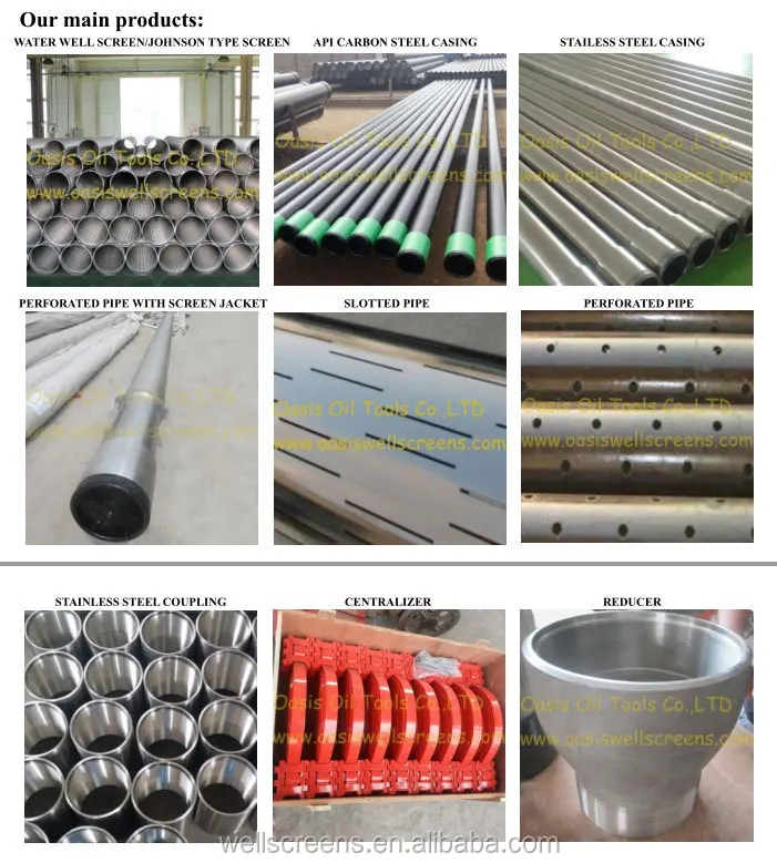 13 3/8" Stainless Steel 304L Reinforced Wire Wrapped Well Screens for Borehole Drilling