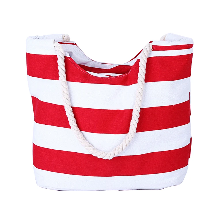 stripe canvas bag-5
