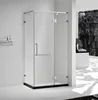 frameless design stainless steel glass hinge two fixed one open door rectangle shape shower enclosure