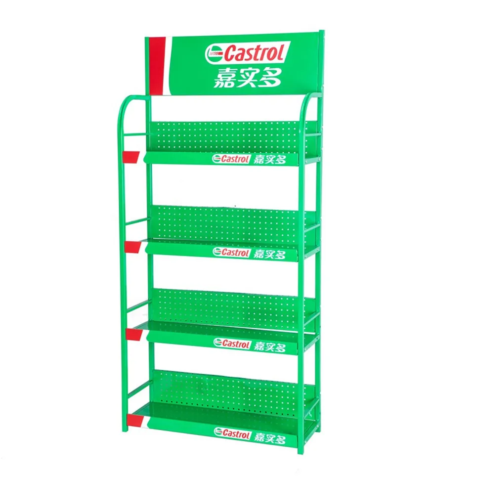 70*31*12inch metal customized color and logo toyota auto store LED light display rack oil display rack