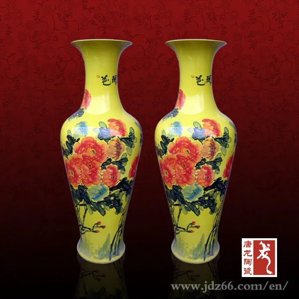 Classic Chinese Living Room Show Piece Decoration Flower Tall Vase