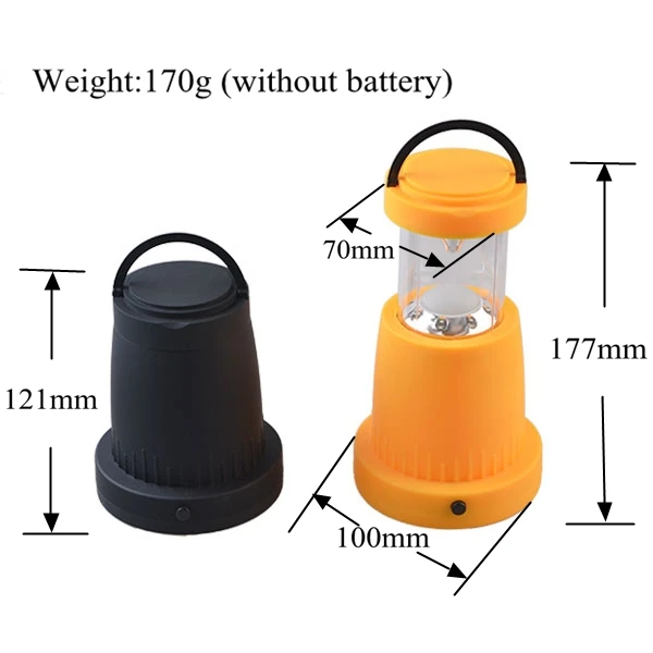 Camping LED Lamp Plastic Telescopic LED Camping Lantern Power LED Lantern