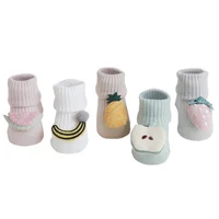 

Popular infant socks cute fruits doll non slip soft cotton baby socks