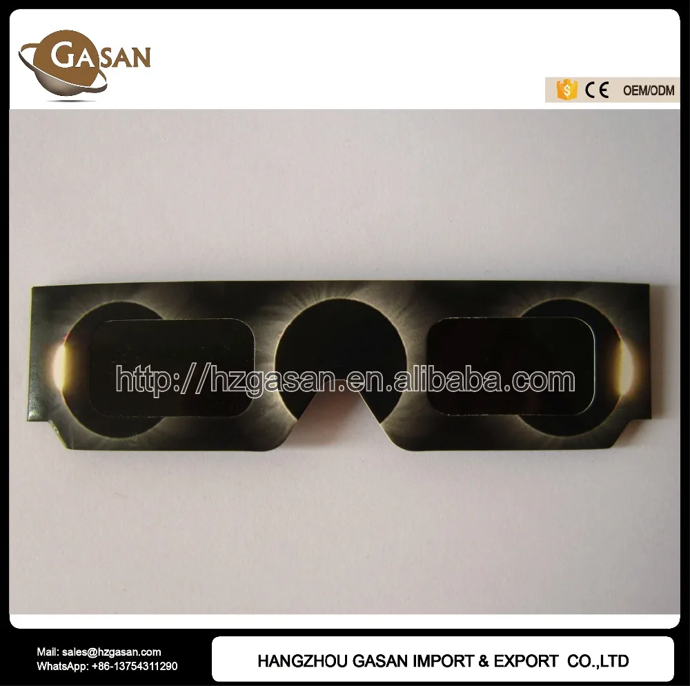 

Wholesale Hot Sale Customized Paper Solar Eclipse Glasses