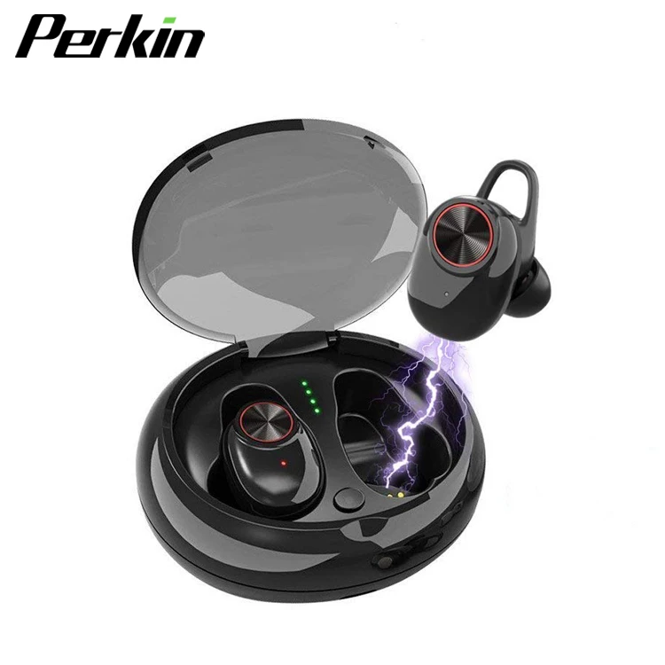 

2019 NEW! Super bass 5.0 tws noise cancelling bass bluetooth earphone with 500mah power box and 8 hours music time