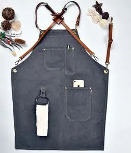 Image of Hot sale waterproof paraffin apron canvas tool apron