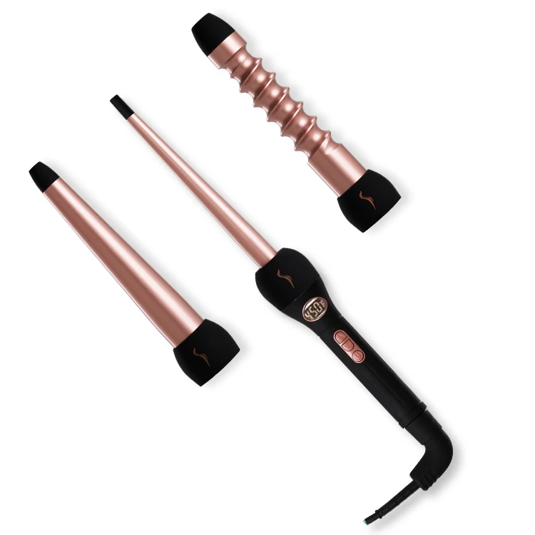 

3 in 1 Curling Wand, Pro Curling Iron Wand Set with 3 Interchangeable Hair Curler Ceramic Barrels with Heat Protective Glove, Any color is available