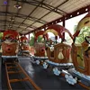 Factory price outdoor amusement park game 360 angle rotating sky train pedal bike rides on track