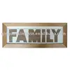 "Family" Matted Wood Picture Frame,crafted of rubber wood