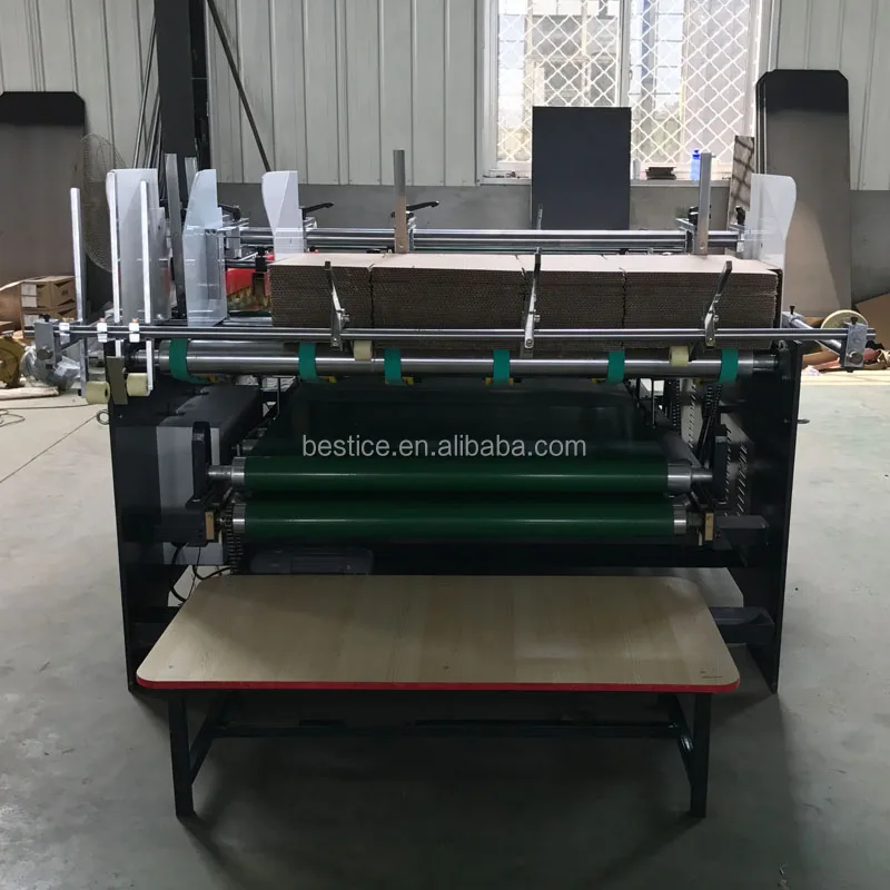 Semi Automatic Press Type Folder Gluer Corrugated Sheet Pasting Machine Buy Corruagted Sheet 1300