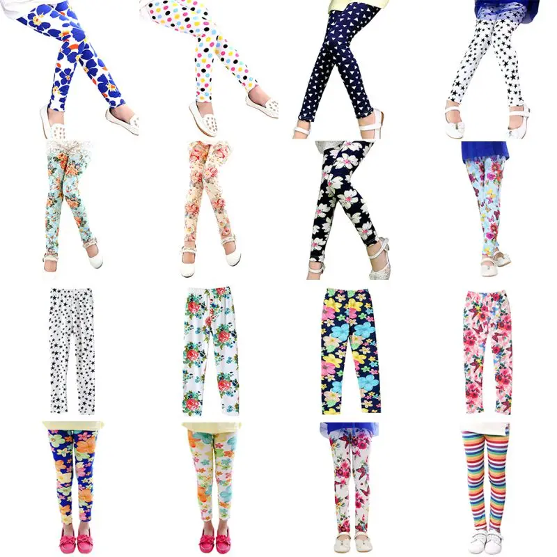 

Spring Kids Baby Girls Leggings Kids Leggings Girls Butterfly Flower Print Leggings