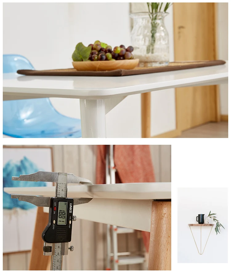 Environmental Black White Lacquer Mdf Matt Square Dining Table