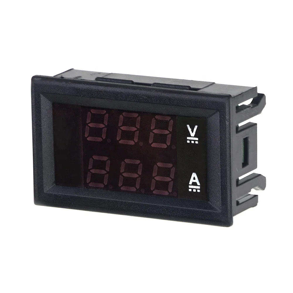 High Quality Dc 100v 10a Voltmeter Ammeter Blue Red Led