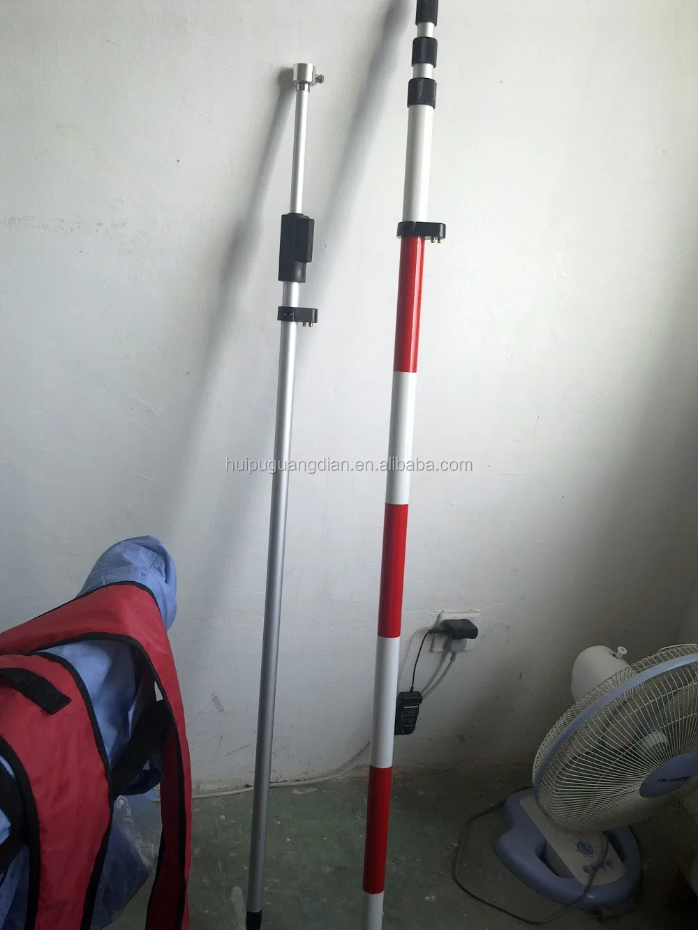 telescopic aluminum prism pole 5m