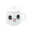 Creative cartoon cute expression milk mark ceramic cup