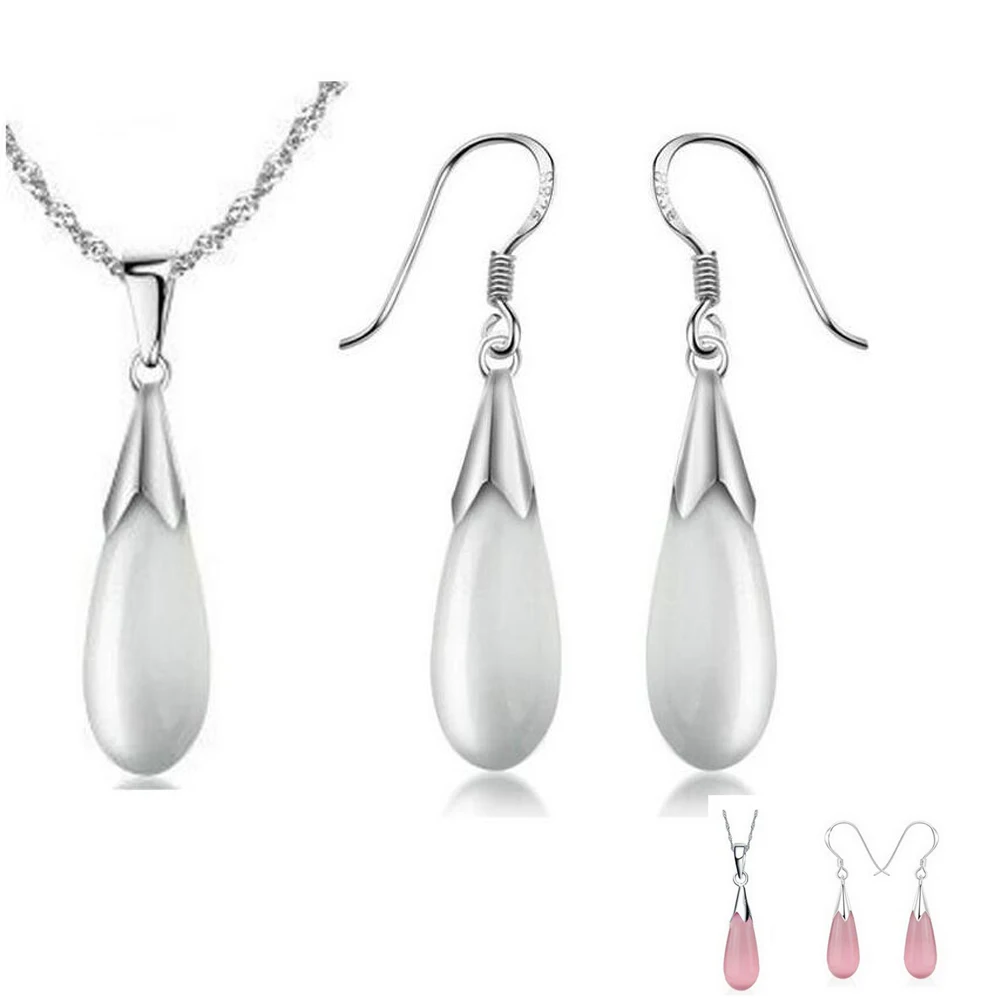 

Drop opal necklace and earring set free shipping, N/a