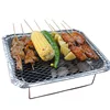 One time use Portable Disposable BBQ grill Aluminum Foil Instant bar b q grill with steel wire rack