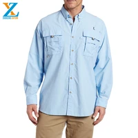 

Custom logo collared button up fishing outdoor shirt hiking long sleeve uv