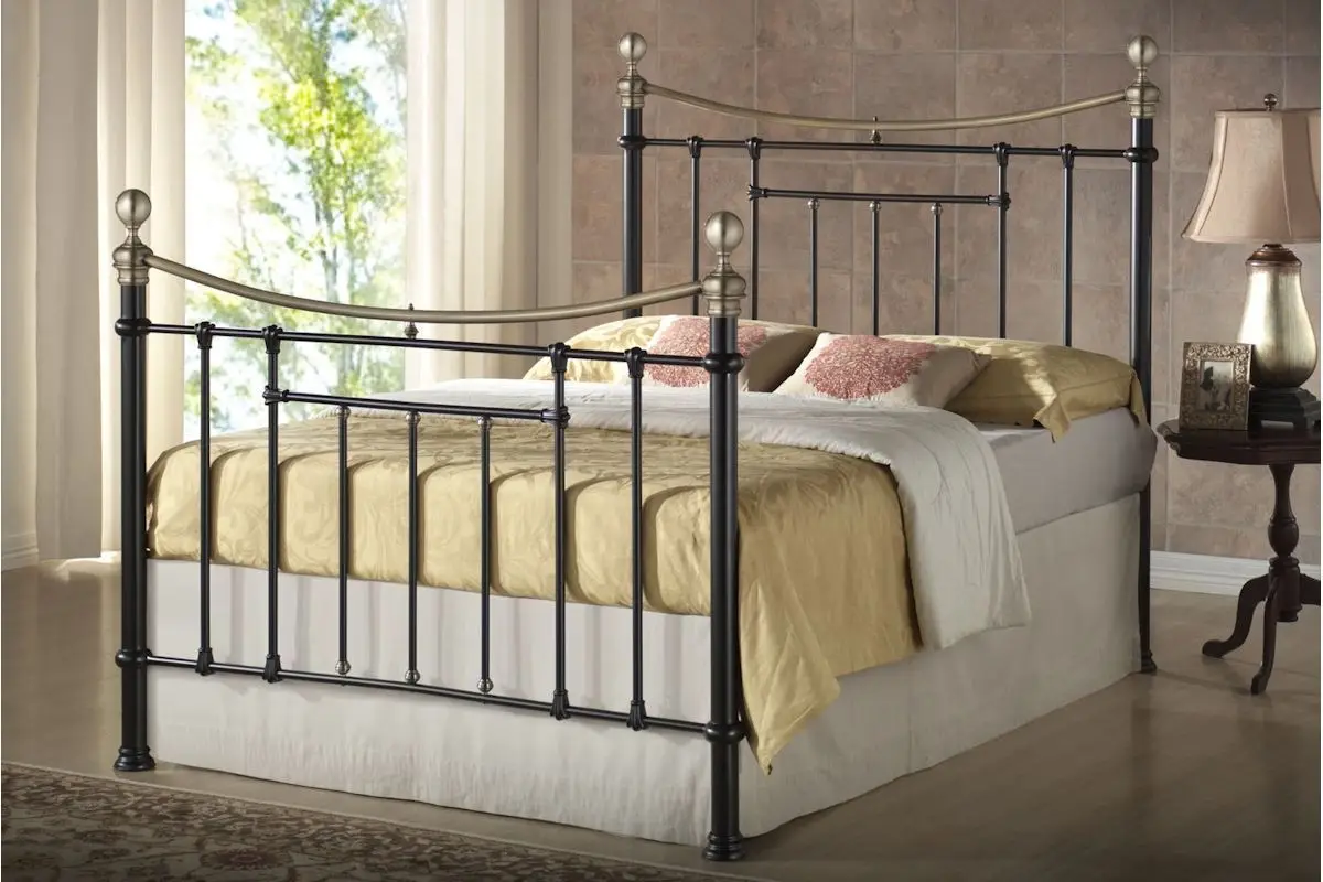 wholesale double wrought iron bed parts bedroom furniture