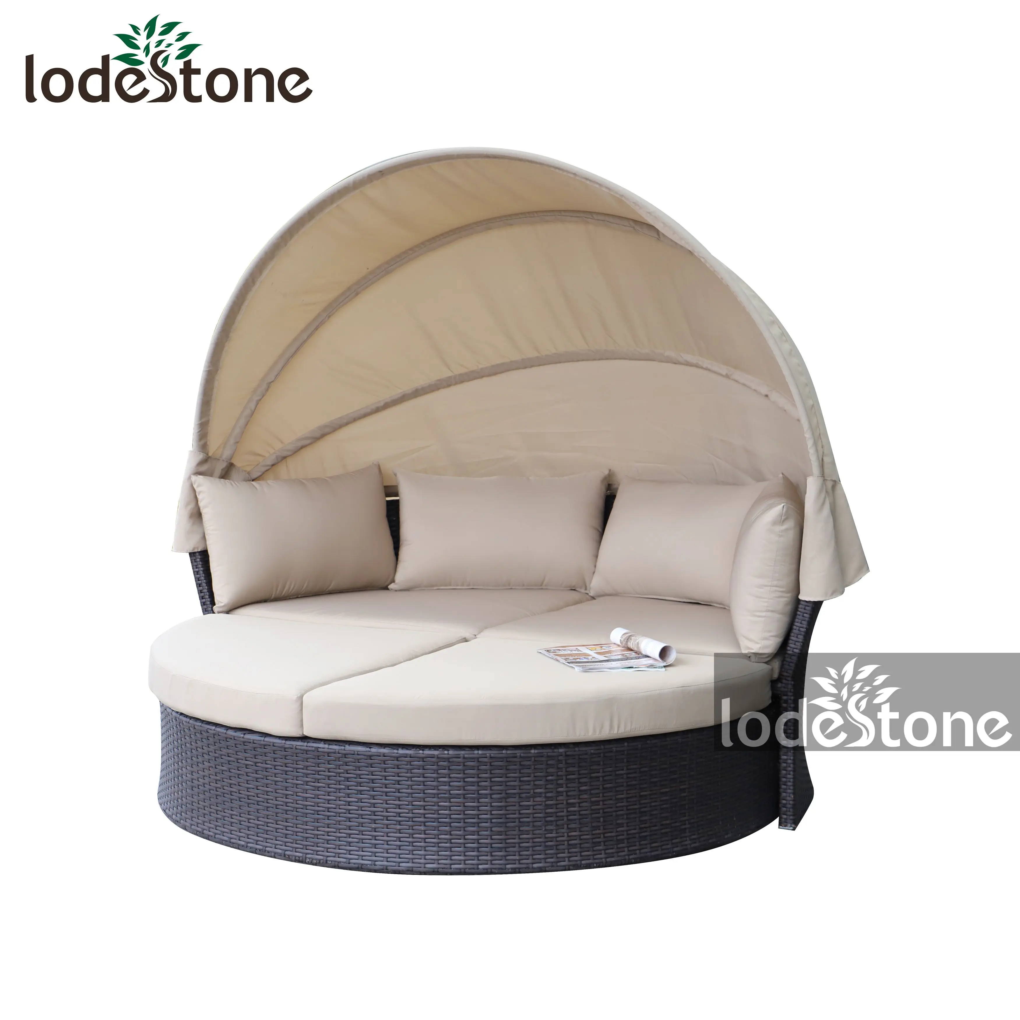 Luxury Garden Beach Round Rattan Daybed Patio Furniture Outdoor Bed With Canopy Sun Product On Alibaba Luxury Garden Beach Round Rattan Daybed