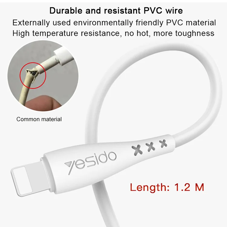 Drop Shopping 2.4A 4Ft 2.0 Usb Cable Line Universal Cell Phone Data Cable For Iphone