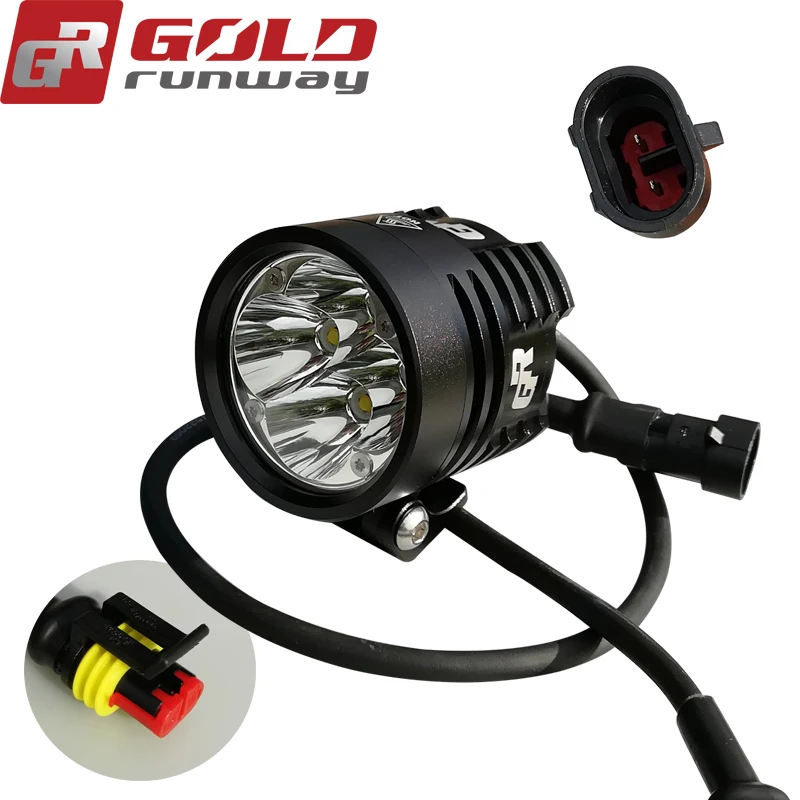 25w Auxiliary Light Kits Led Motorcycle Headlight With Protect Guards