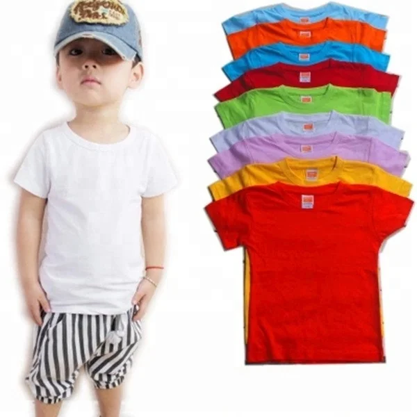 

boys kids high combed blank t shirt plain white T-shirt Custom logo oem, Picture