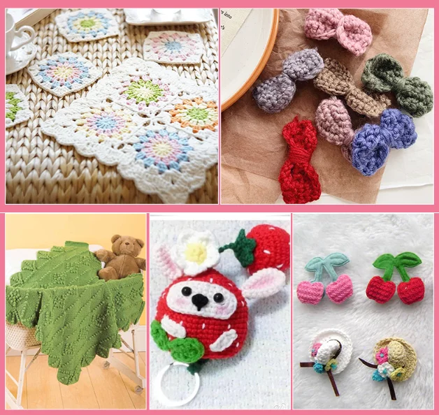 Wholesale 3pc/set Mini Crochet Hook Keychain Aluminum Crochet Hook Set