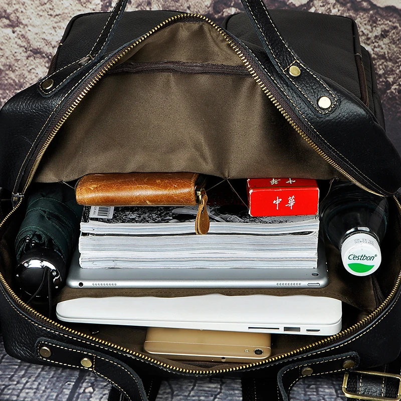Alta qualidade do couro dos homens bolsa