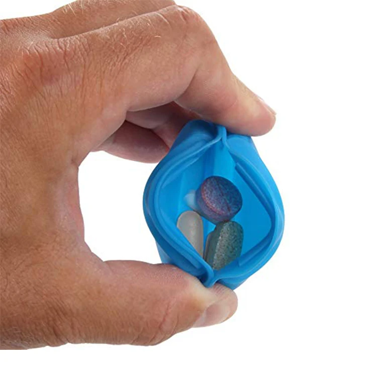 
BPA Free 100% Food Grade Silicone Pill Container Silicone Eco-friendly small Container For Pill 