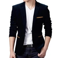 

Men's Fashion Brand Blazer Casual Suit Jacket Solid Male Blazers