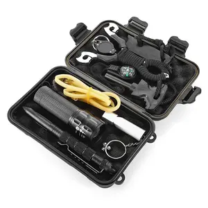 Professional 13 in 1 Emergency Survival Gear Kit Outdoor Survival Tool with emergency items