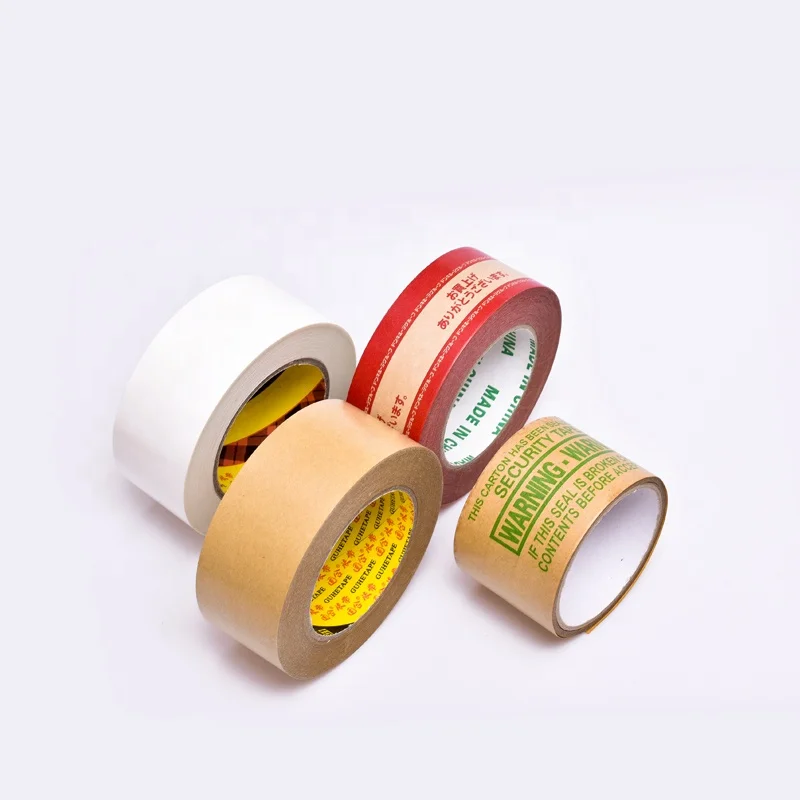 Kraft Gum Paper Packing Tape Rubber Waterproof Customizable Reinforced Kraft Paper Tape
