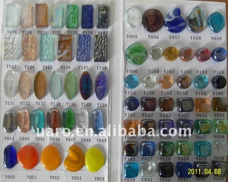 Glass gem DIY craft kit loose form decorative transparent glass pebbles
