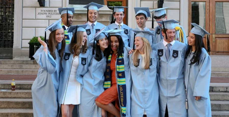 Wholesale Matte Fabric Blue University Graduation Gown And Uniform
